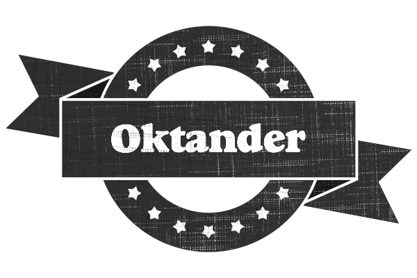 Oktander grunge logo
