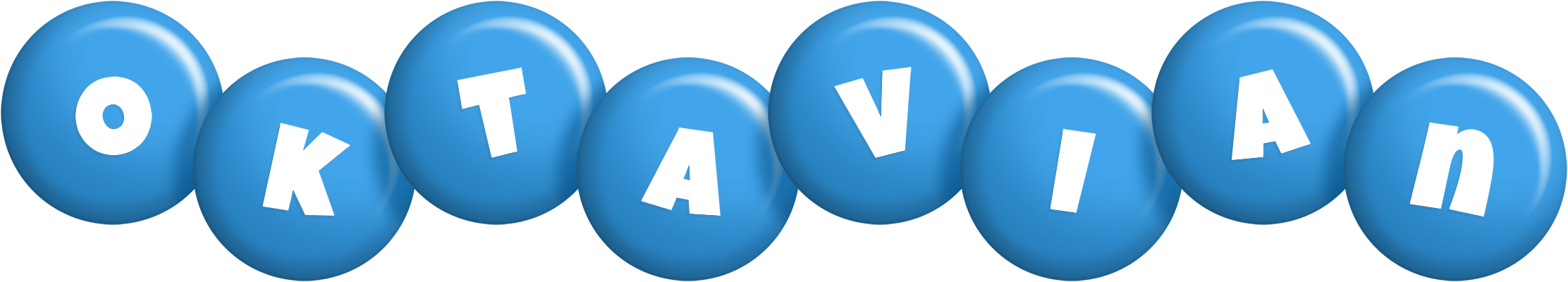 Oktavian candy-blue logo