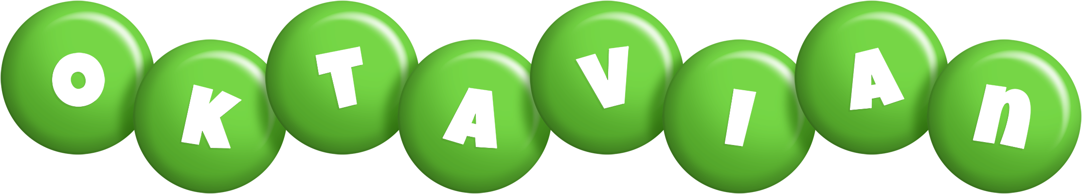 Oktavian candy-green logo