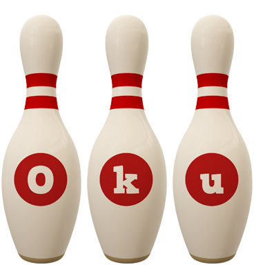 Oku bowling-pin logo