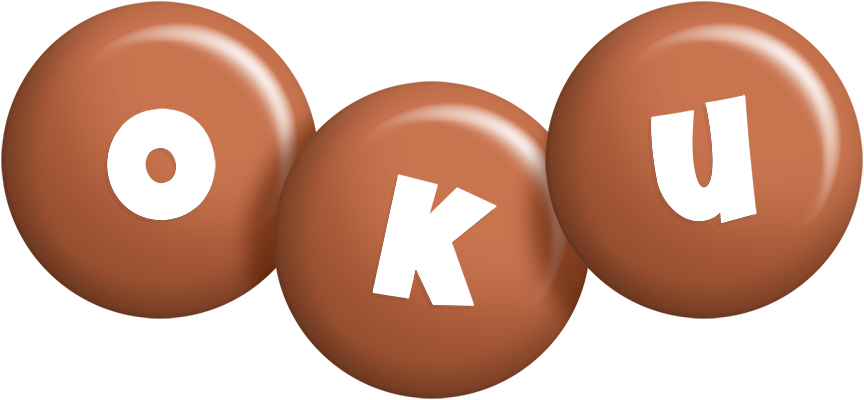 Oku candy-brown logo