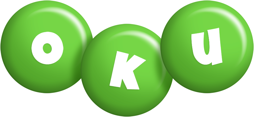 Oku candy-green logo