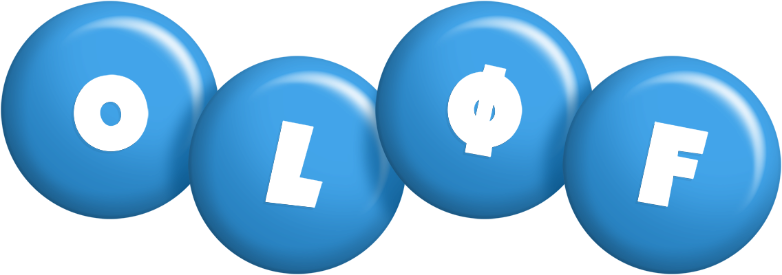 Oløf candy-blue logo