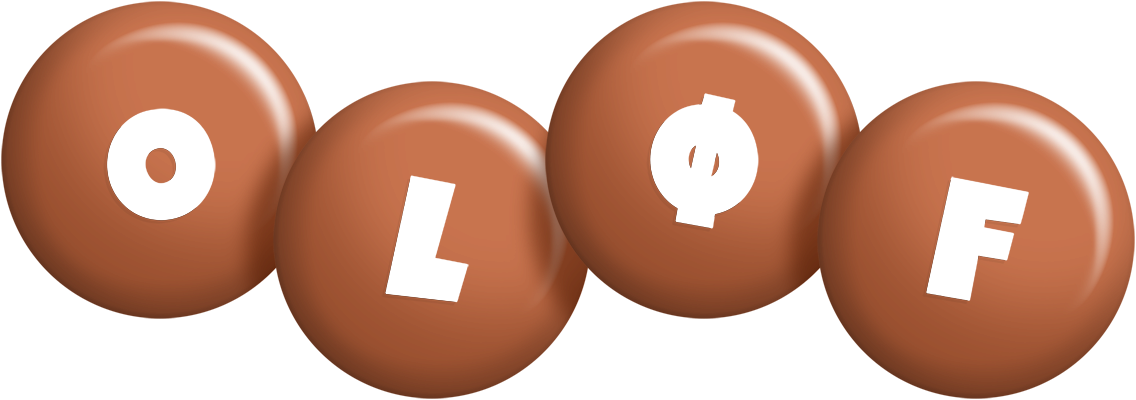 Oløf candy-brown logo
