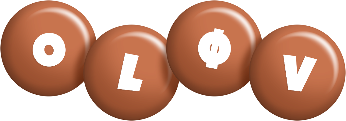 Oløv candy-brown logo
