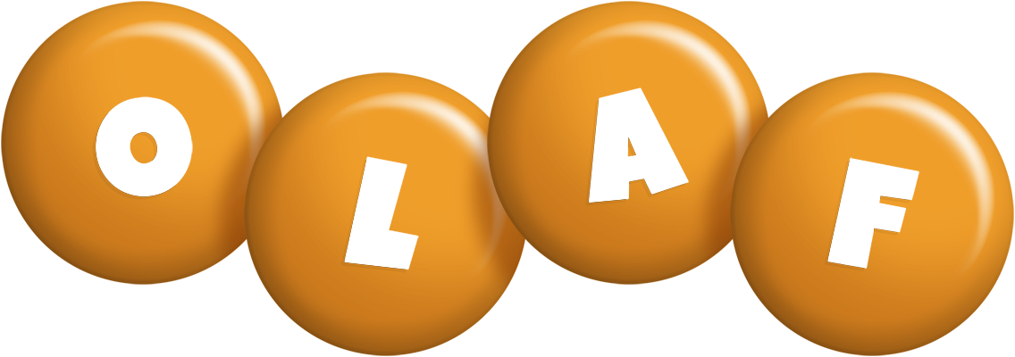 Olaf candy-orange logo