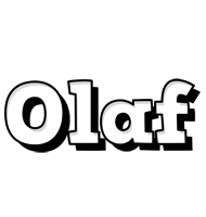 Olaf snowing logo