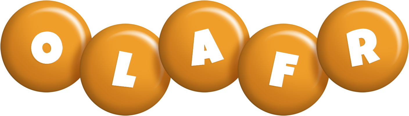Olafr candy-orange logo