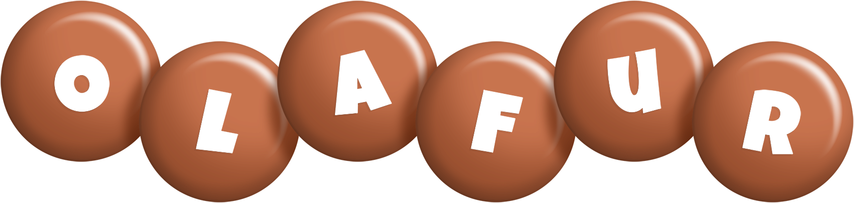 Olafur candy-brown logo