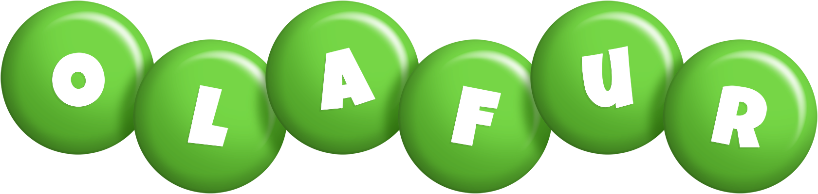 Olafur candy-green logo