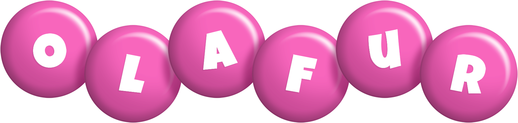 Olafur candy-pink logo