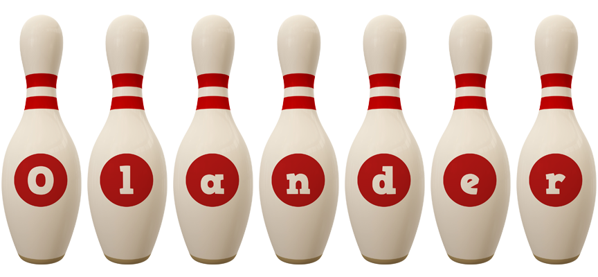 Olander bowling-pin logo