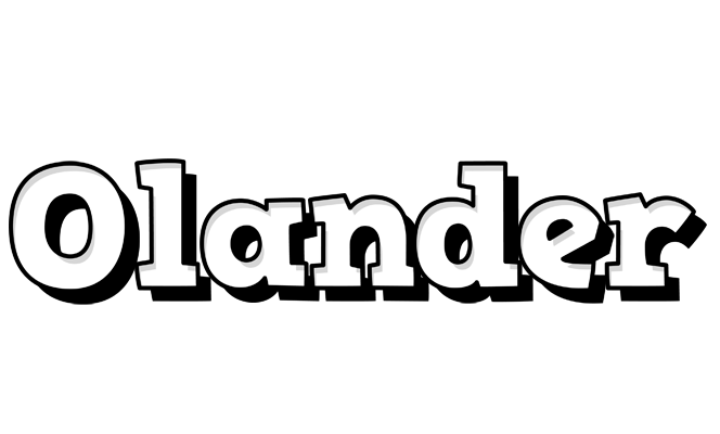 Olander snowing logo