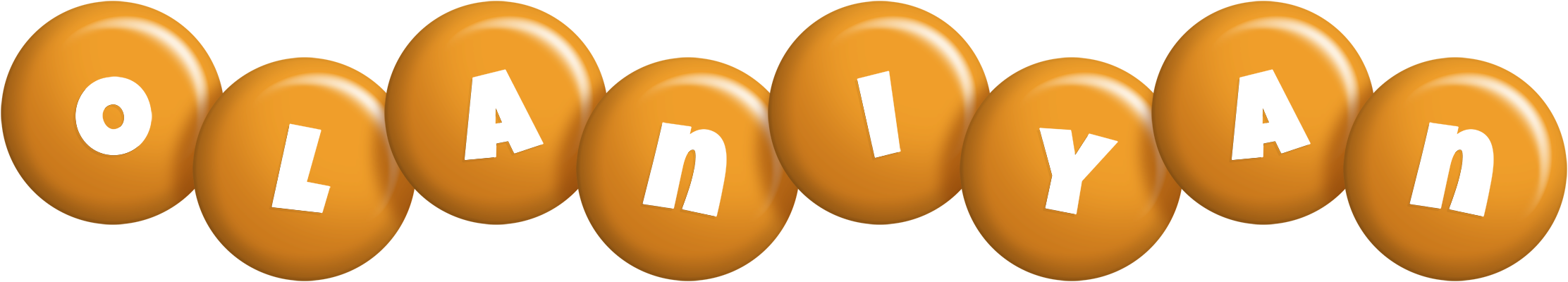 Olaniyan candy-orange logo
