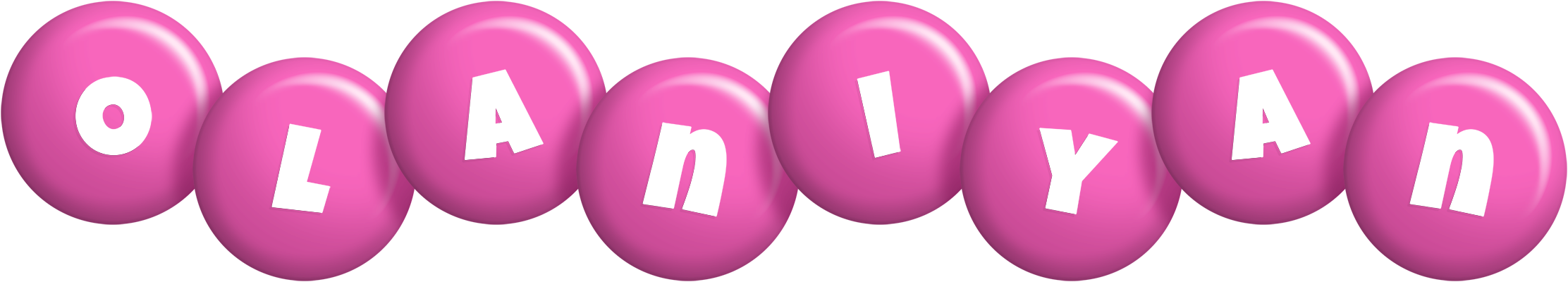 Olaniyan candy-pink logo