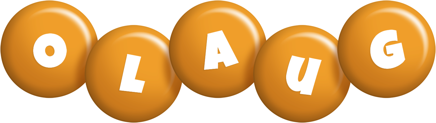 Olaug candy-orange logo