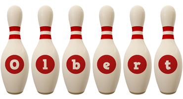 Olbert bowling-pin logo