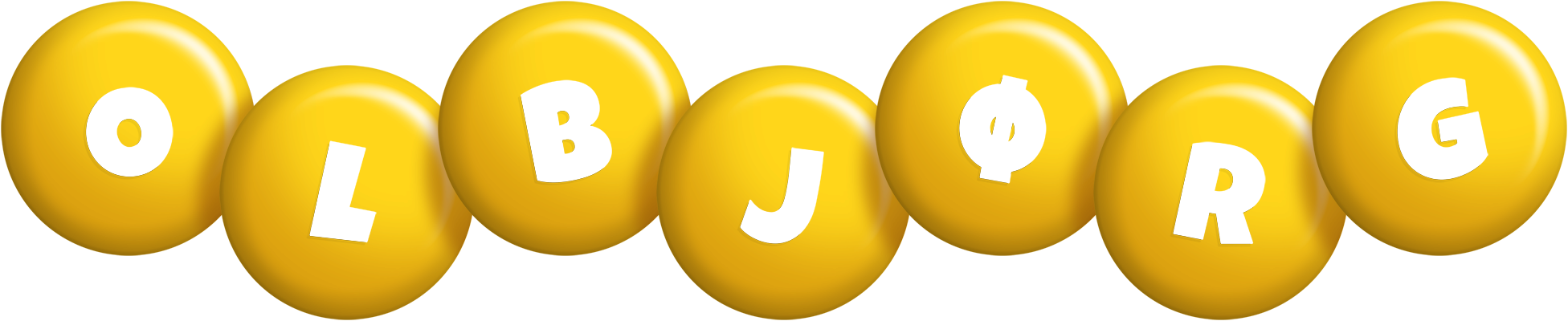 Olbjørg candy-yellow logo