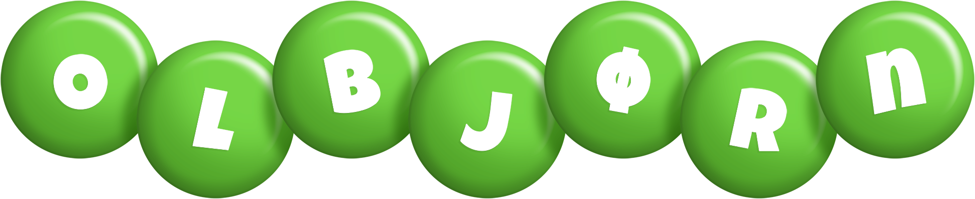 Olbjørn candy-green logo