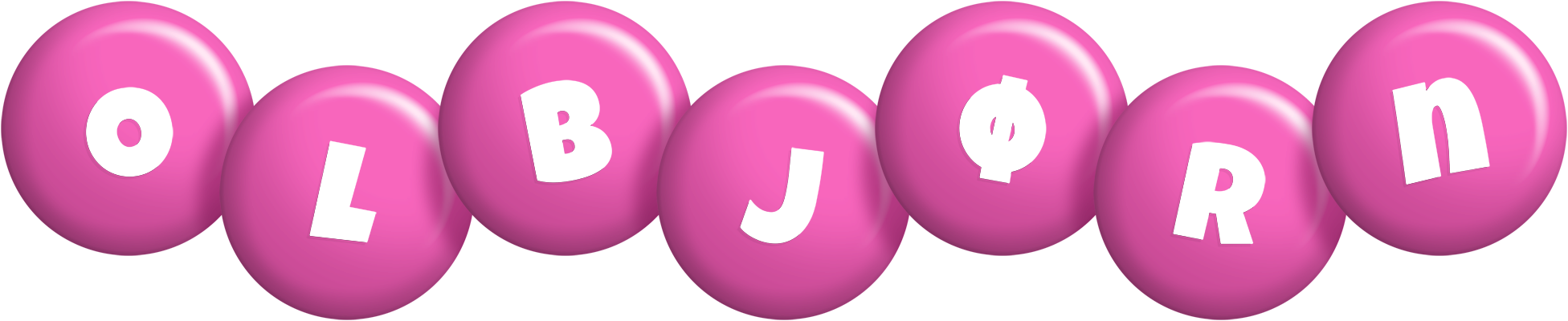 Olbjørn candy-pink logo