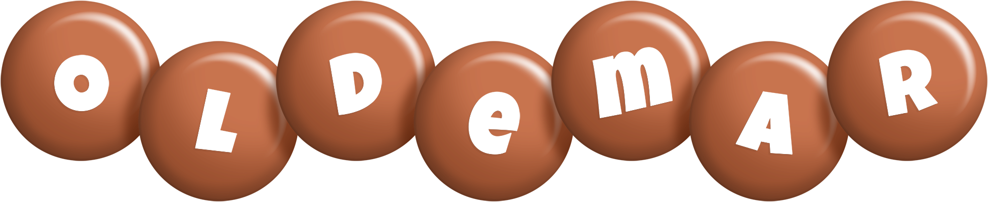 Oldemar candy-brown logo