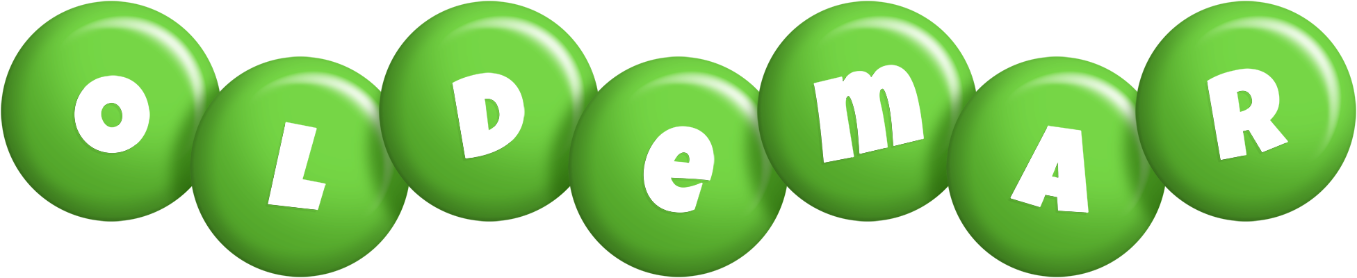 Oldemar candy-green logo