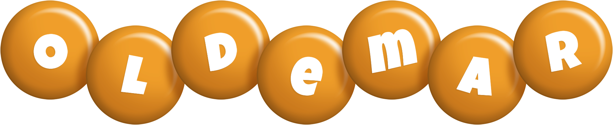 Oldemar candy-orange logo