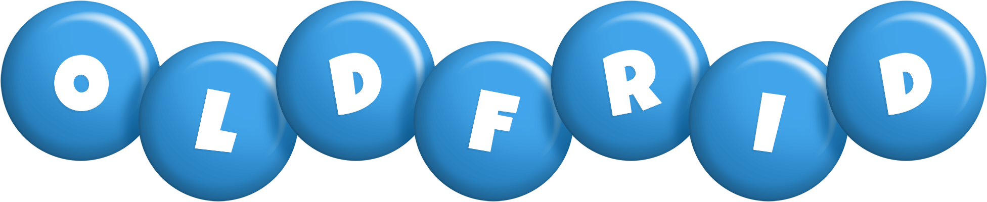 Oldfrid candy-blue logo