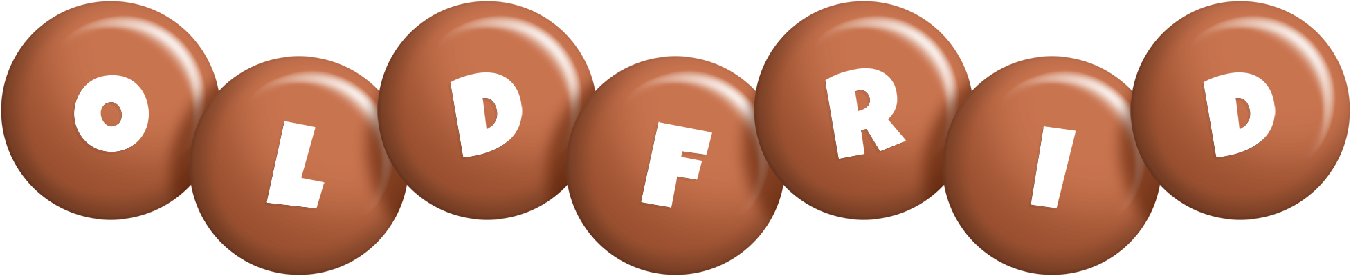 Oldfrid candy-brown logo