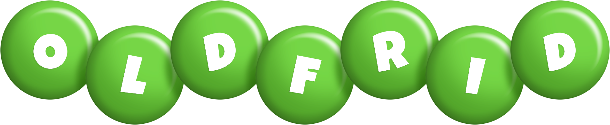 Oldfrid candy-green logo