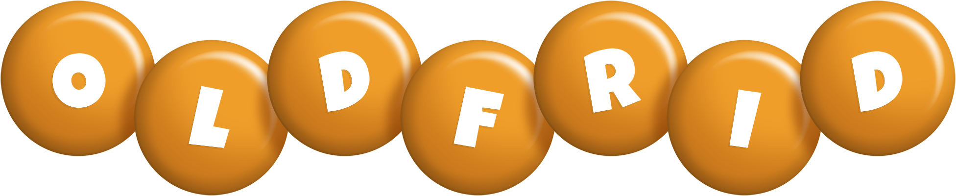 Oldfrid candy-orange logo