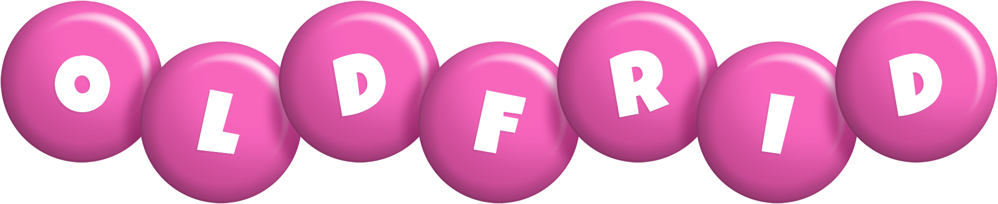 Oldfrid candy-pink logo