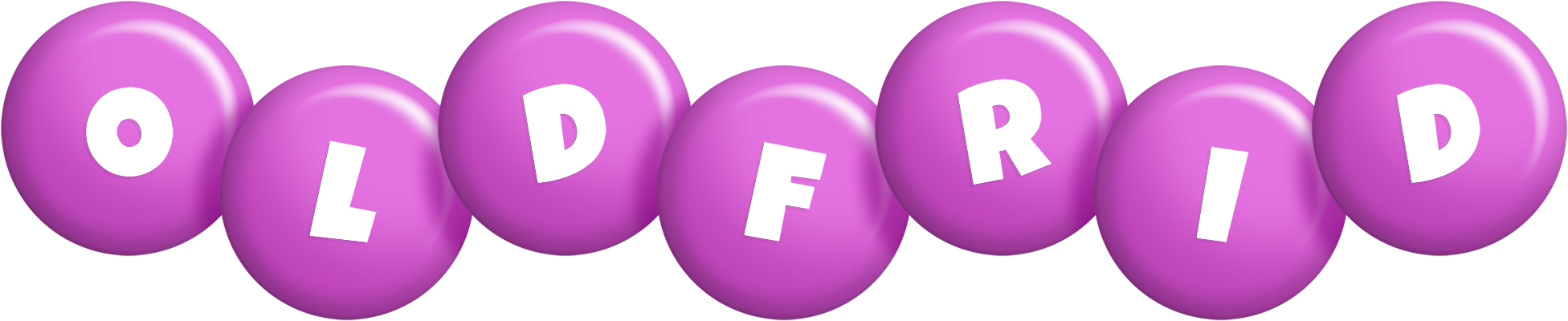 Oldfrid candy-purple logo