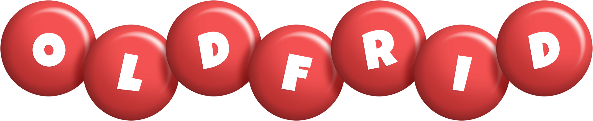 Oldfrid candy-red logo