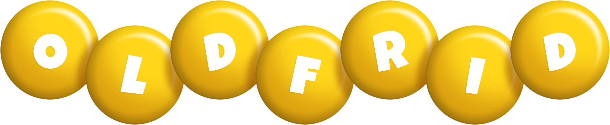 Oldfrid candy-yellow logo