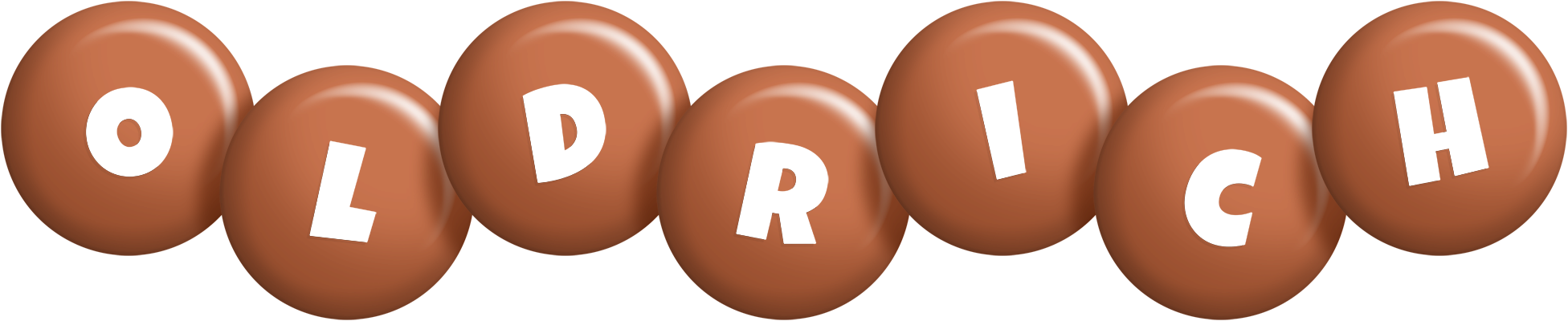 Oldrich candy-brown logo