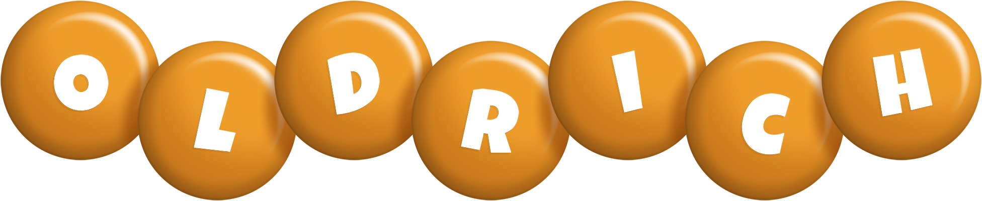 Oldrich candy-orange logo