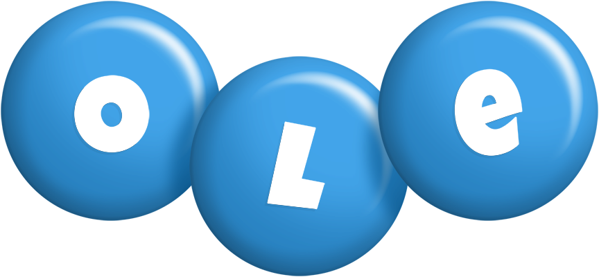 Ole candy-blue logo