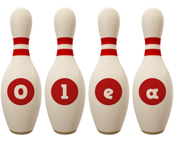 Olea bowling-pin logo