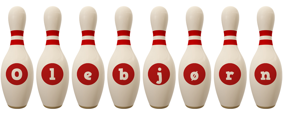 Olebjørn bowling-pin logo