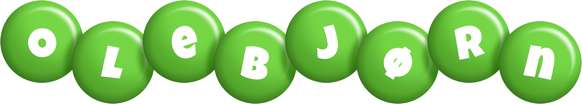 Olebjørn candy-green logo