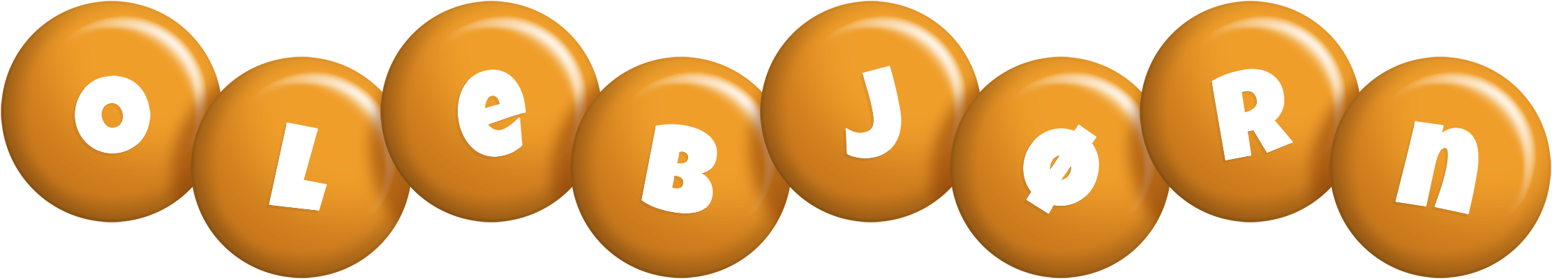 Olebjørn candy-orange logo