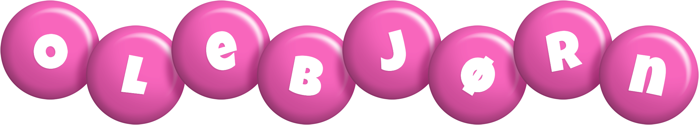 Olebjørn candy-pink logo