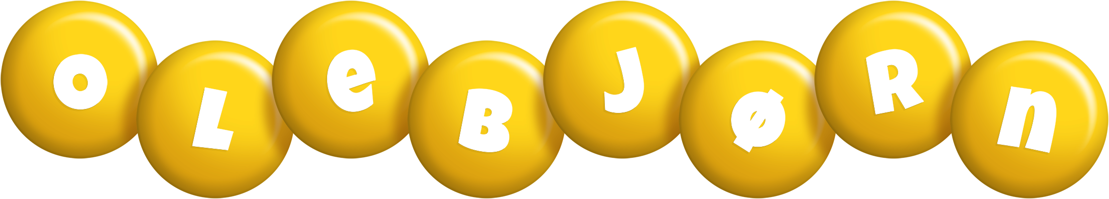 Olebjørn candy-yellow logo