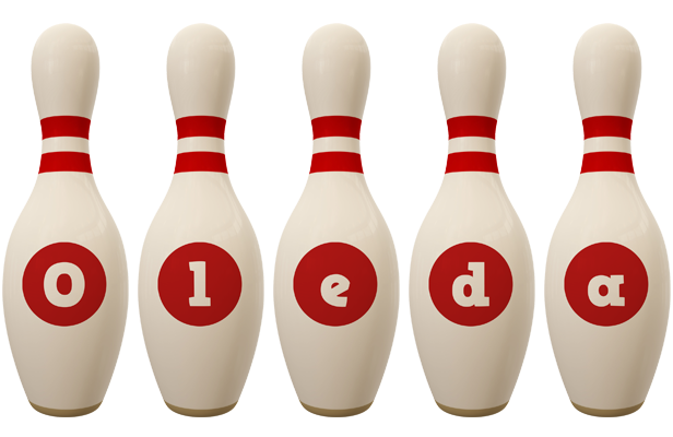 Oleda bowling-pin logo