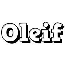 Oleif snowing logo