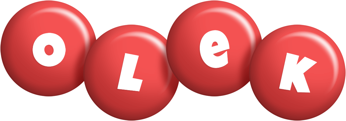 Olek candy-red logo
