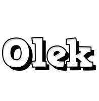 Olek snowing logo