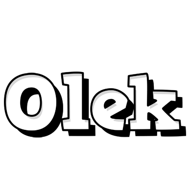Olek snowing logo