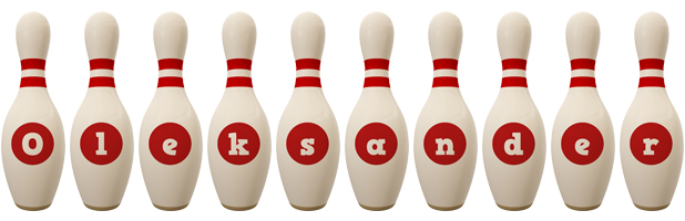 Oleksander bowling-pin logo